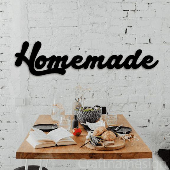 Craftnamesign Homemade Metal Wall Art, Kitchen Wall Sign, Dining Room Kitchen Wall Decor