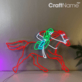 thumbnail image 1 of Craftnamesign Horse Racing Led Light for Horse Riding Club, Equestrian Neon Sign, Man Cave Decor, 1 of 5