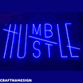 thumbnail image 1 of Craftnamesign Humble Hustle Neon Sign, Gym Club Wall Art, Hustle Wall Decor, 1 of 4