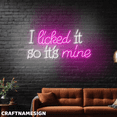 thumbnail image 1 of Craftnamesign I Liked It So It's Mine Neon Sign, Wall Decor For Bedroom, 1 of 5
