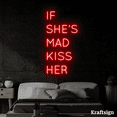 thumbnail image 1 of Craftnamesign If She's Mad Kiss Her Neon Sign, Quotes LED Sign, Room Decor, 1 of 4