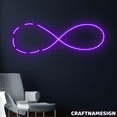 thumbnail image 1 of Craftnamesign Infinity Neon Sign, Living Room Wall Art, Classroom Wall Decor, 1 of 4