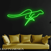 Craftnamesign Jaguar Running Neon Sign for Men Cave Bedroom Wall Art