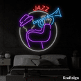 thumbnail image 1 of Craftnamesign Jazz Neon Sign, Men Saxophone LED Sign, Live Music Decor, 1 of 4
