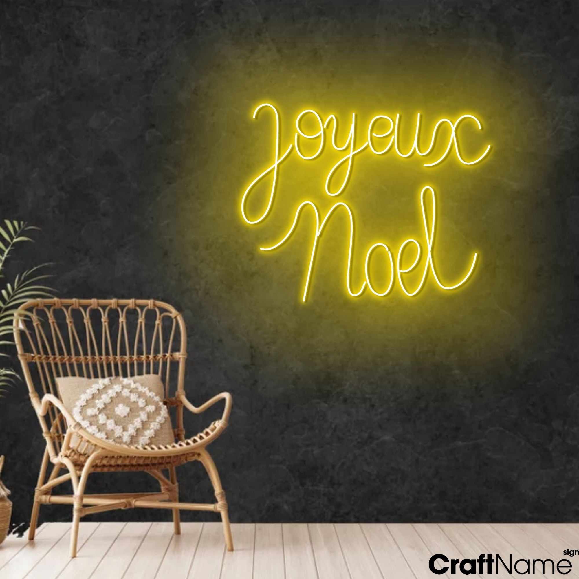 Craftnamesign Joyeux Noel Neon Light, Christmas LED Sign Wall Art, Xmas ...