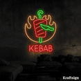thumbnail image 1 of Craftnamesign Kebab Neon Sign, Kebab Wall Art, Fast Food Decor, Kebab Sign, 1 of 4
