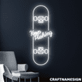 thumbnail image 1 of Craftnamesign Keep Pushing Neon Sign, Skateboard Wall Decor, Skate Club Wall Art, 1 of 4