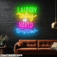 thumbnail image 1 of Craftnamesign Laundry Neon Sign, Dry Cleaning Store Wall Art, Laundry Wall Sign, 1 of 5