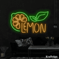 thumbnail image 1 of Craftnamesign Lemon Neon Sign, Fruit Lemon Shop Decor, Lemonade LED Sign, 1 of 4