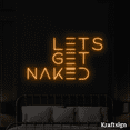 thumbnail image 1 of Craftnamesign Let Get Naked Neon Sign, Bedroom Decor, Bar Club Wall Art, 1 of 4