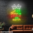 thumbnail image 1 of Craftnamesign Let There Be Peace On Earth Neon Sign, Dove Wall Sign, Peace Day Decor, 1 of 5