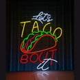 thumbnail image 1 of Craftnamesign Let's Taco Bout It Neon LED Sign 23" x 19" for Tacos Mexican Restaurant Decor, 1 of 5