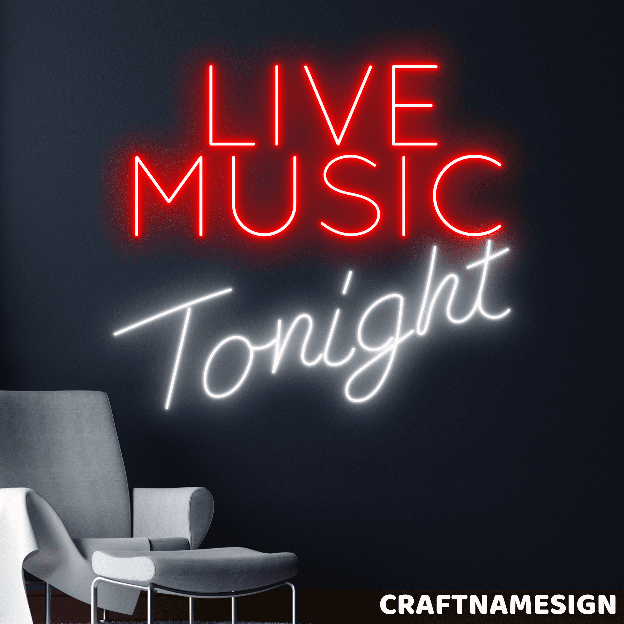 Craftnamesign Live Music Tonight Neon Sign Live Show Wall Art Live craftnamesign-live-music-tonight-neon-sign-live-show-wall-art-live