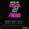 thumbnail image 1 of Craftnamesign Local Arcade Neon Signs, Arcade LED Signs, Game Room Decor, 1 of 4