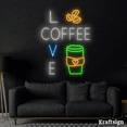 thumbnail image 1 of Craftnamesign Love Coffee Neon Sign, Coffee Shop Decor, Coffee Lover Gifts, 1 of 4