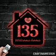 thumbnail image 1 of Craftnamesign Love House Number Metal Wall Art LED Light, Address Sign, Address Stainless Porch, 1 of 5