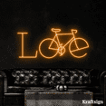 thumbnail image 1 of Craftnamesign Love Neon LED Sign, Bicycles LED Sign, Bike Shop Decor, 1 of 4