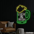 thumbnail image 1 of Craftnamesign Lucky Of The Irish Neon Sign, Beer LED Sign, Patrick Day Decor, 1 of 4