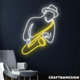thumbnail image 1 of Craftnamesign Man Play Saxophone Neon Sign, Jazz Band Wall Art, Jazz Club Wall Decor, 1 of 4