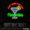 thumbnail image 1 of Craftnamesign Margaritas Neon Sign, Cocktail Bar LED Sign, Bar Club Decor, 1 of 4