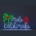 thumbnail image 1 of Craftnamesign Mele Kalikimaka Neon Sign, Merry Christmas Hawaii Led Light Wall Decor, 1 of 4