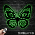 thumbnail image 1 of Craftnamesign Metal Butterfly Wall Art Led Light, Butterfly Metal Sign, 1 of 5