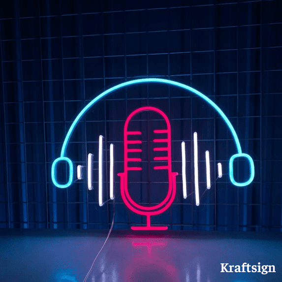 Craftnamesign Micro Neon Sign, Music Studio LED Sign, Talkshow Decor