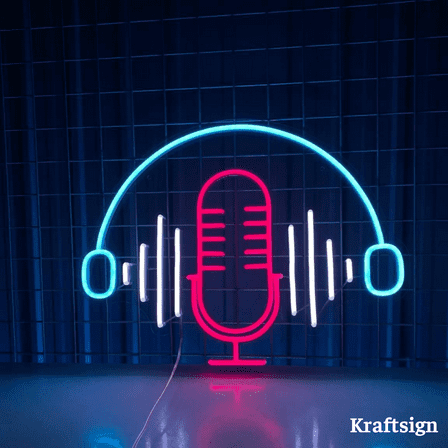 Craftnamesign Micro Neon Sign, Music Studio LED Sign, Talkshow Decor