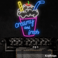 thumbnail image 1 of Craftnamesign Milkshake Neon Sign, Coffee Bar Decor, Milkshake Decor, 1 of 4