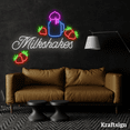 thumbnail image 1 of Craftnamesign Milkshakes Neon Sign, Milkshakes Signs, Ice Cream Shop Decor, 1 of 4