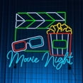 thumbnail image 1 of Craftnamesign Movie Night Neon Sign, Cinema LED Signage, Living Room Decor, 1 of 4