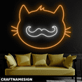 thumbnail image 1 of Craftnamesign Mr Cat Neon Sign, Pet Store Wall Art, Pet Shop Led Light Wall Decor, 1 of 5