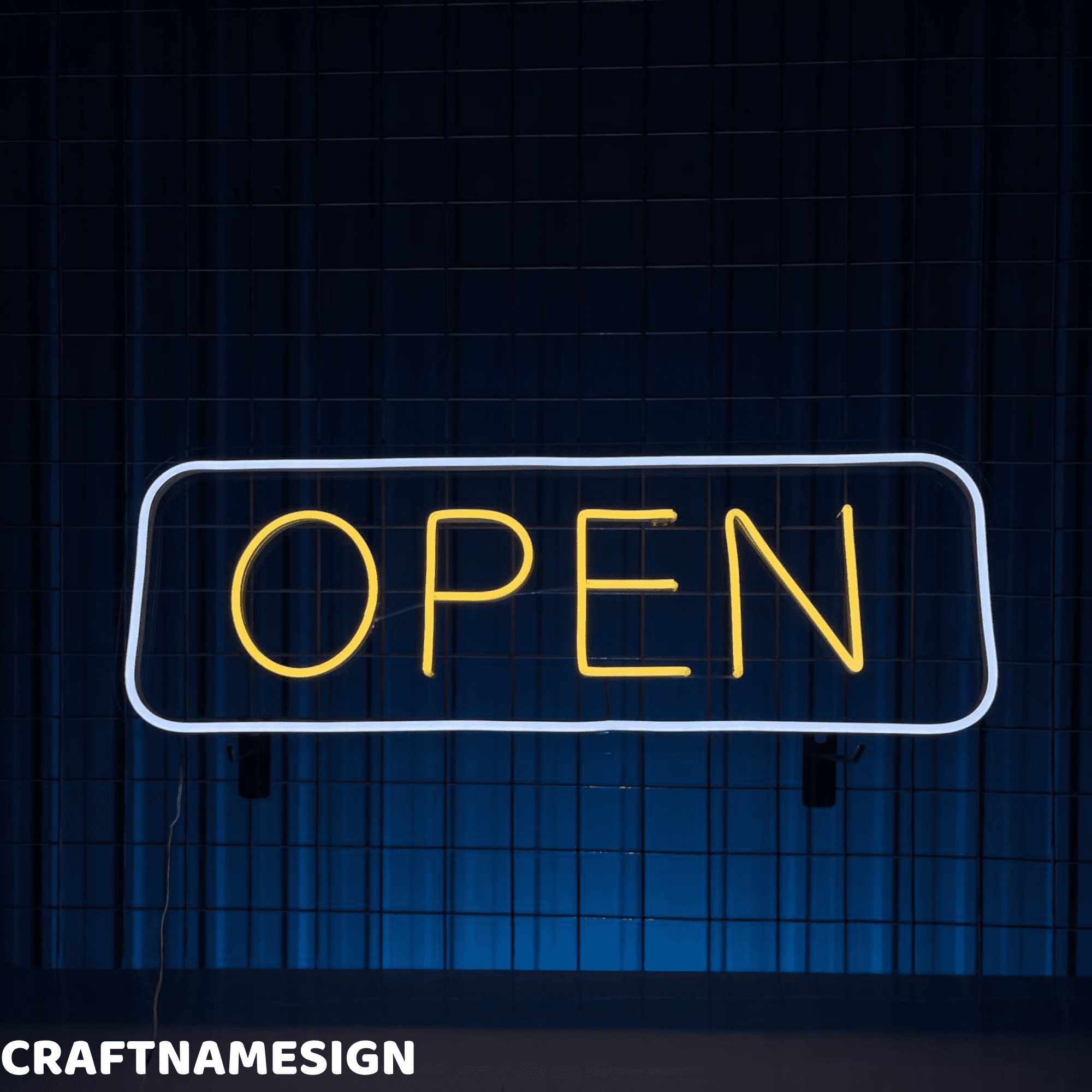 Craftnamesign Open Neon Sign, Welcome Sign Led Light, Store Shop Wall Art