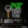 thumbnail image 1 of Craftnamesign Par Tee Time Neon Sign, Golf Club Decor, Golf LED Sign, 1 of 4