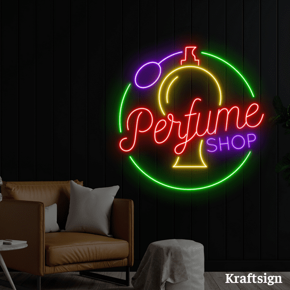 Craftnamesign Perfume Neon Sign, Perfume Shop LED Signage, Shop Decor