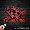 thumbnail image 1 of Craftnamesign Personalized Barber Metal Wall Art With LED Light, Custom Barber Shop Name Sign, 1 of 5