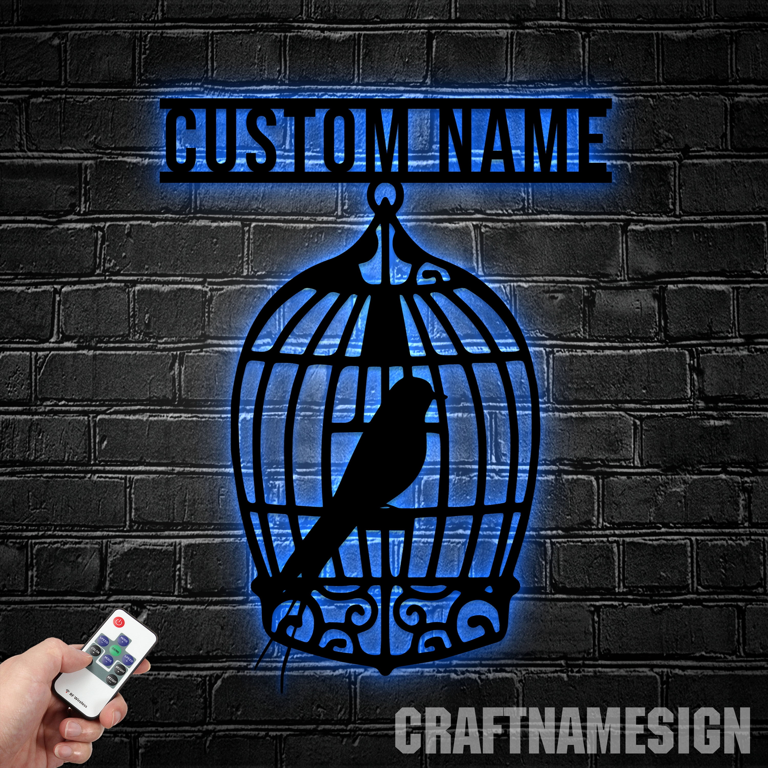 Craftnamesign Personalized Bird In Aviary Metal Art, Custom Bird In ...