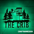thumbnail image 1 of Craftnamesign Personalized Disc Golf Metal Wall Art LED Light, Custom Disc Golf Name Sign Decor, 1 of 5