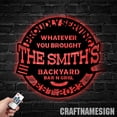 thumbnail image 1 of Craftnamesign Personalized Flaming BBQ Sign, BBQ and Grill Sign, BBQ Bar Sign, Barbecue Decor, 1 of 5