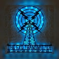 thumbnail image 1 of Craftnamesign Personalized Ham Radio Metal Wall Art LED Light, Custom Amateur Radio Name Sign, 1 of 4