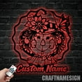 thumbnail image 1 of Craftnamesign Personalized Thanksgiving Scarecrow Metal Wall Art LED Light, Scarecrow Fall Sign, 1 of 5