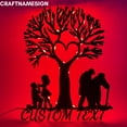 thumbnail image 1 of Craftnamesign Personalized Unique Tree Heart & Names Metal Led Wall Decor Light, 1 of 3