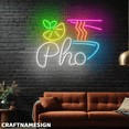 thumbnail image 1 of Craftnamesign Pho Neon Light Art For Vietnamese Restaurant Wall Decor, 1 of 5