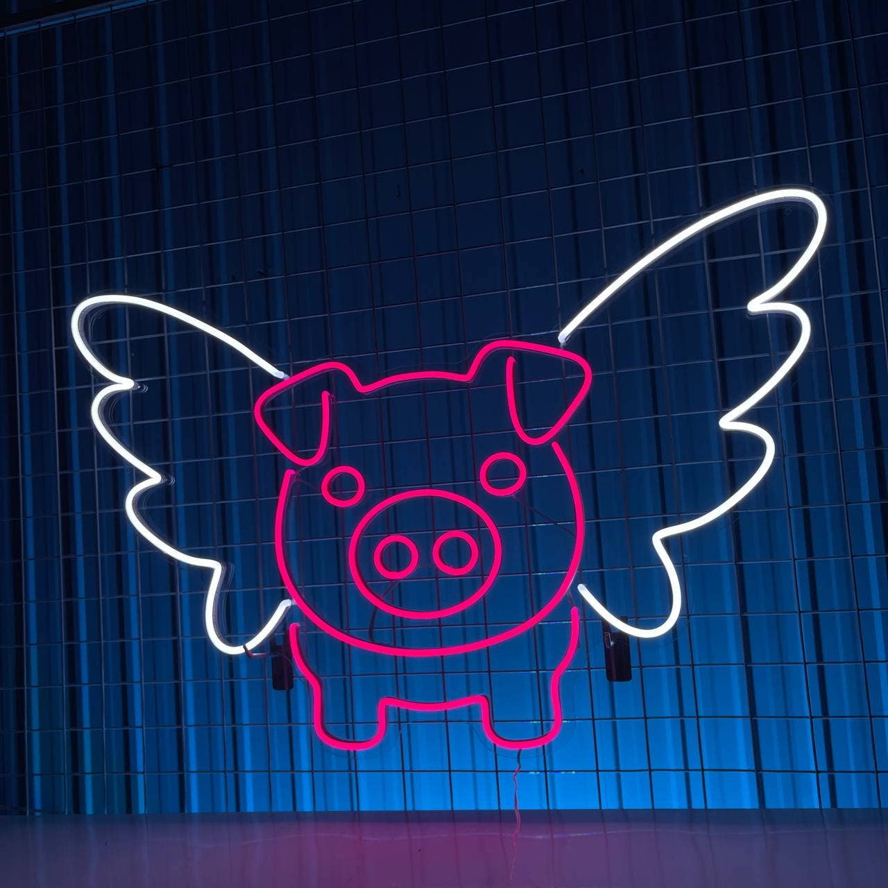 Craftnamesign Pig FLy Neon Sign, Animal Cute Wall Decor, Pig Lover ...