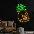 thumbnail image 1 of Craftnamesign Pineapple Pizza Neon Sign, Pizza Restaurant Decor, Fruit Sign, 1 of 4
