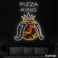 thumbnail image 1 of Craftnamesign Pizza King Neon Sign, Pizza Restaurant Decor, Pizza LED Sign, 1 of 4
