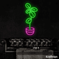 thumbnail image 1 of Craftnamesign Plant Neon Sign, Tropical LED Sign, Bedroom Decor, Plant Art, 1 of 4
