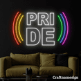 thumbnail image 1 of Craftnamesign Pride Rainbow Neon Sign for Happy Pride Bedroom Bar Wall Decor, 1 of 5