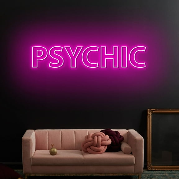Craftnamesign Psychic Neon Light, Open Led Sign For Psychic Decor, Psychic Neon Sign Wall Art