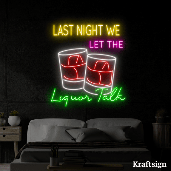 Craftnamesign Quotes Neon Sign, Cocktail Bar LED Sign, Bar Club Pub Decor